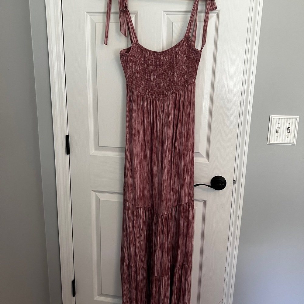 Vanilla Bay Pink Smocked Tiered Sundress
